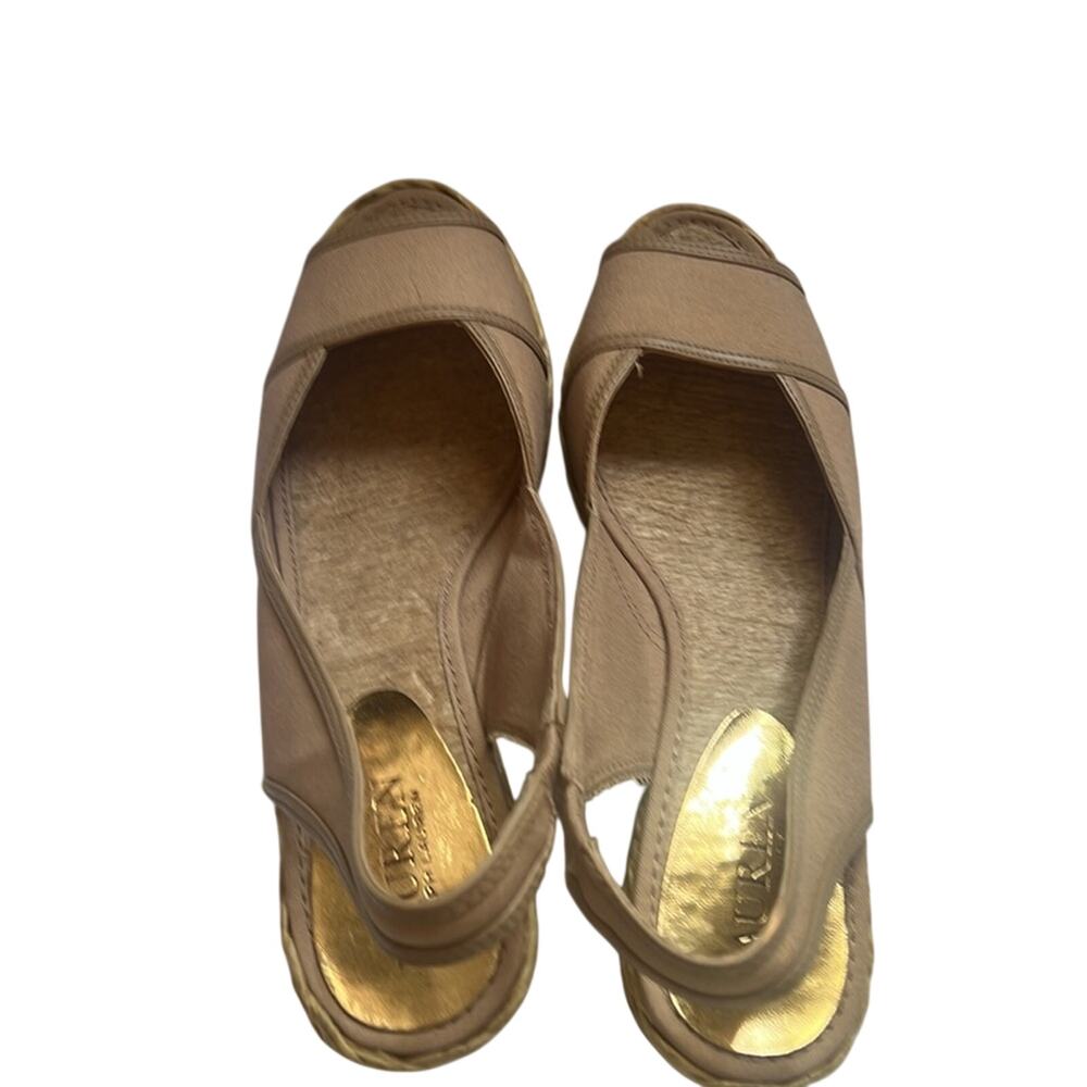 Lauren Ralph Lauren catrin sz 8.5b wedge espadrilles khaki jute sandals - Picture 4 of 15